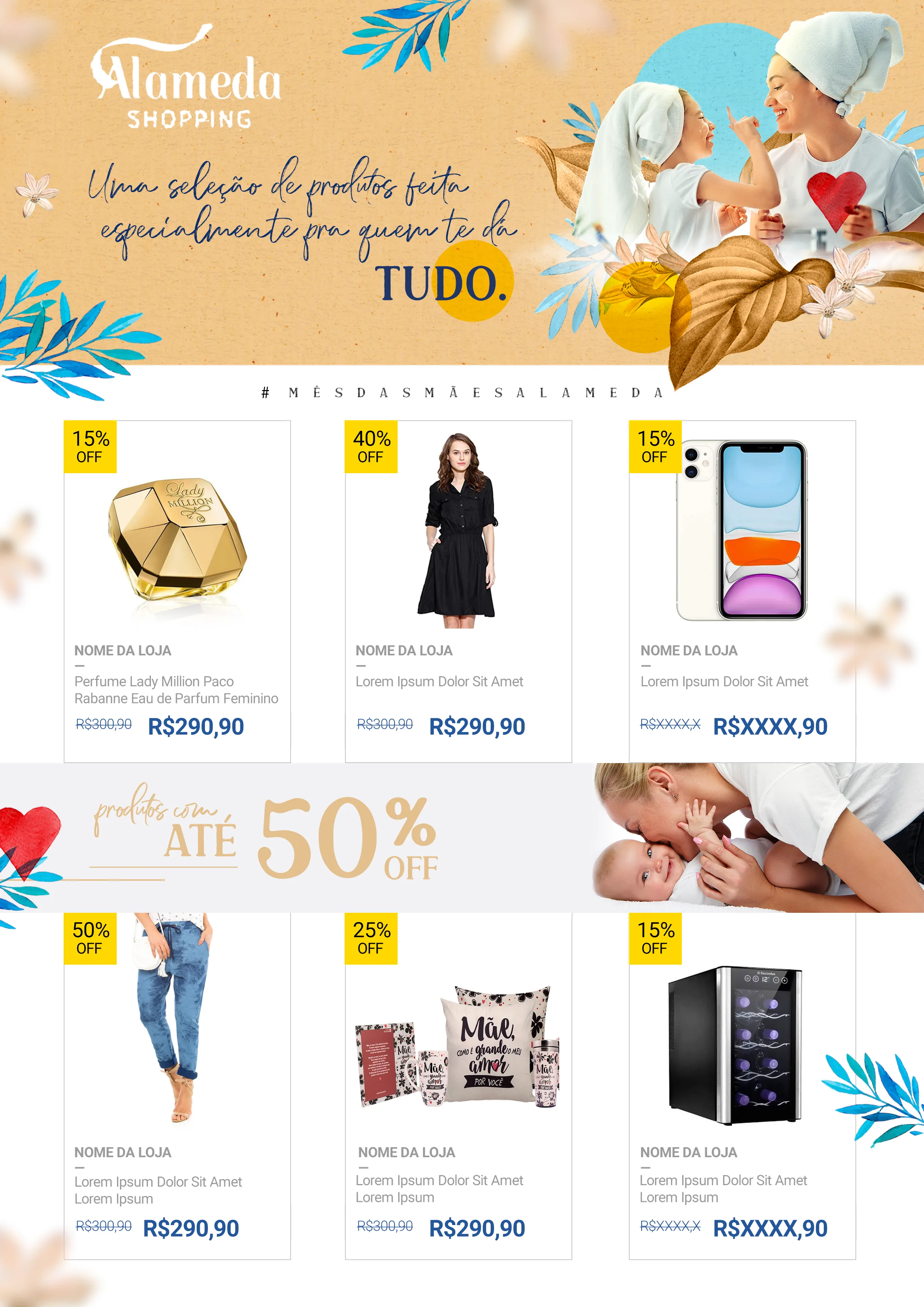 Final art of the product catalog with store offers