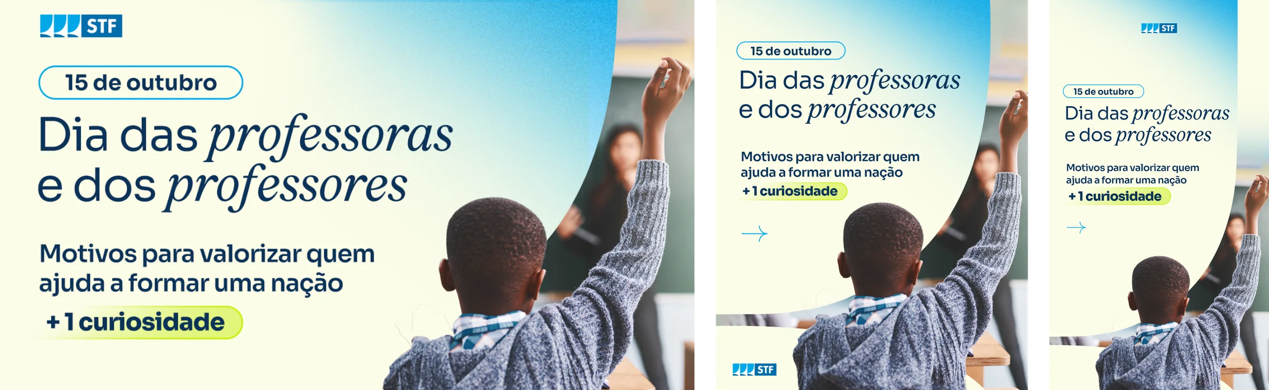 Flexible formats: Teachers' Day as banner, post and story